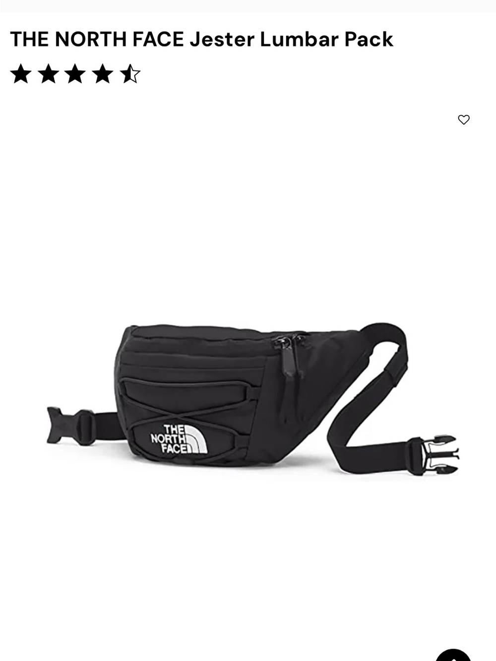 The North Face Black Jester Lumbar Pack Fanny Pack NWOT - Picture 4 of 4